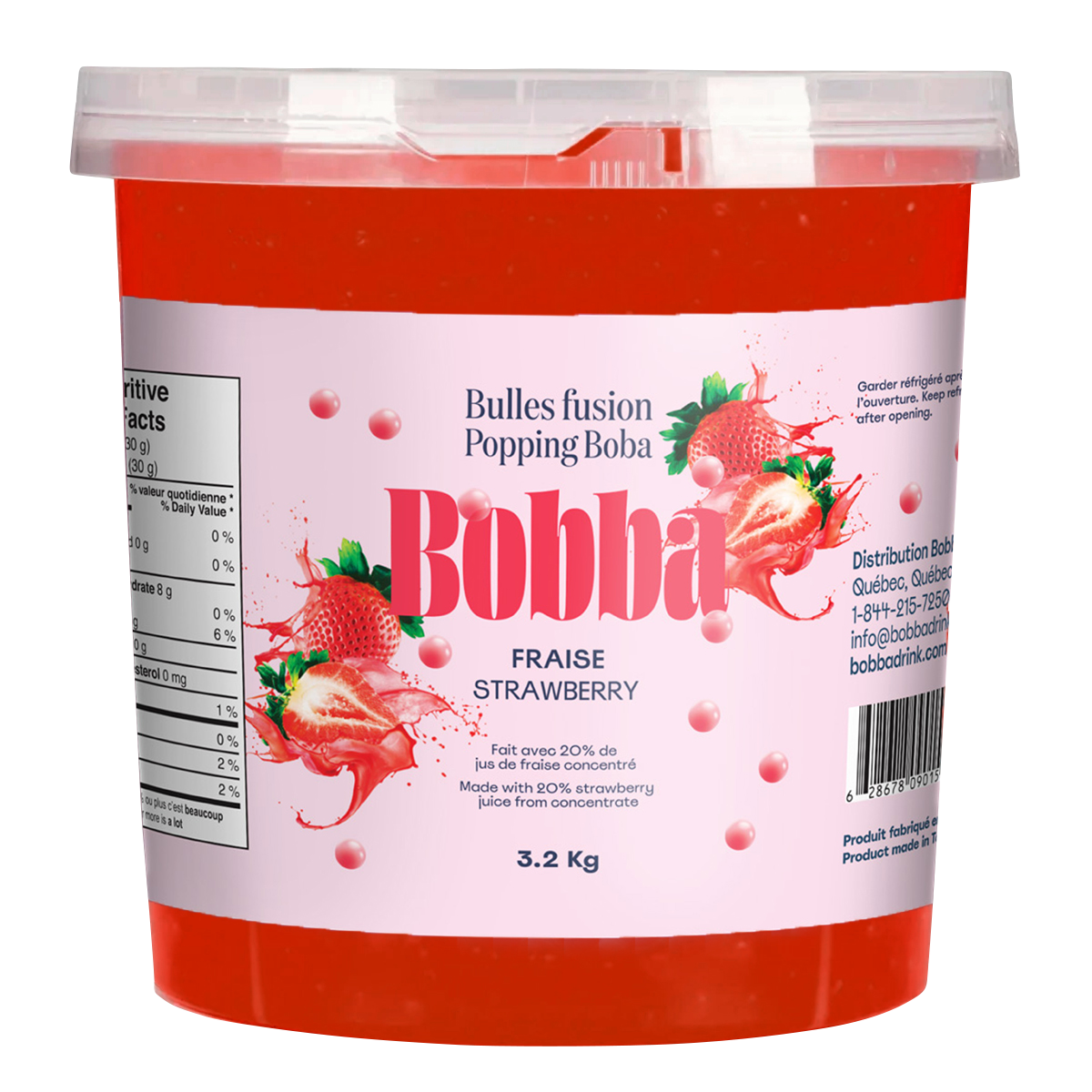 Bobba Strawberry Popping Boba 3.2 kg – arcticfresh