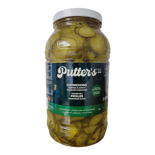 Putter's Kosher Hamburger Sliced Dills 4L