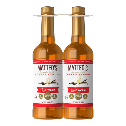 Matteo's Vanilla Flavoured Coffee Syrup 2 x 1L