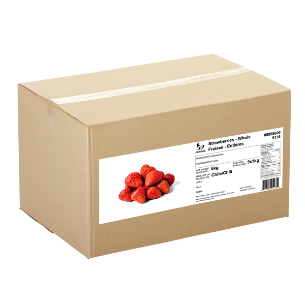 Fennec Frozen Whole Strawberries 5x1Kg