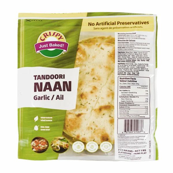 Crispy Garlic Naan 2x500g