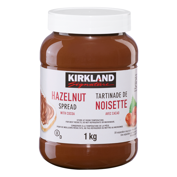 Kirkland Signature Hazelnut Spread with Cocoa, 2 × 1 kg
