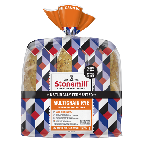 Stonemill Authentic Sourdough Rye Multigrain Bread 3x550g