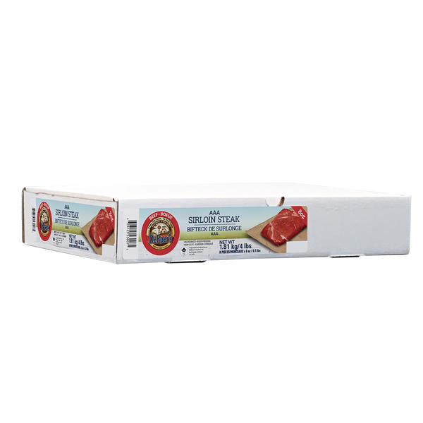 DeBoer’s Frozen Canada AAA Boneless Top Sirloin Steaks Pack of 8, 8x226g (8oz.)