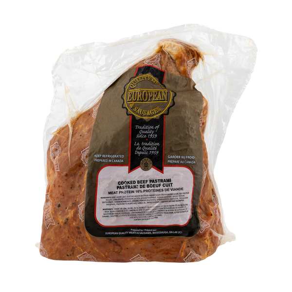 European Quality Meats- Cooked Beef Pastrami average weight* 3.5Kg