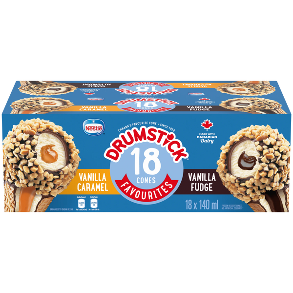 Nestle Drumstick Ice Cream Sundae Cones Variety Pack 18 x 140 ml