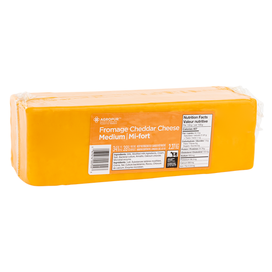 Agropur Medium Cheddar Cheese 2.27 kg