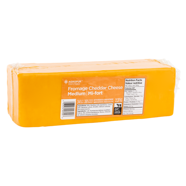 Agropur Medium Cheddar Cheese 2.27 kg