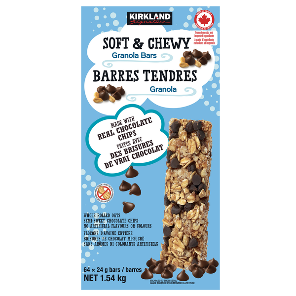 Kirkland Signature Soft & Chewy Granola Bars	64 x 24 g