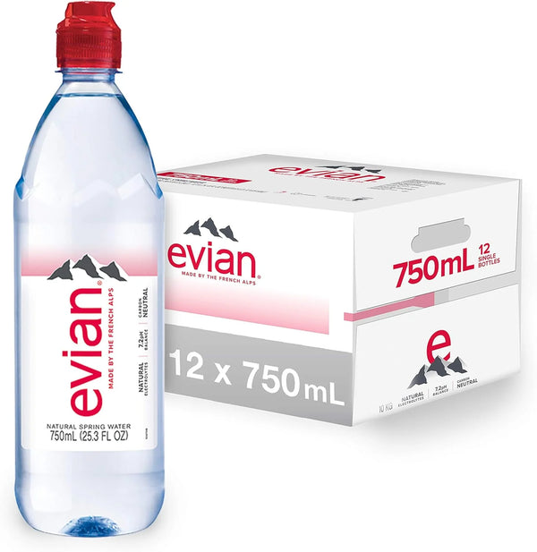 Evian Natural Spring Water 12x750ml