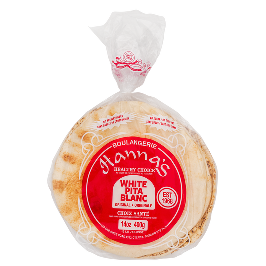 Hanna’s 10-in White Pita Bread 3x400g