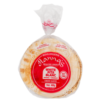 Hanna’s 10-in White Pita Bread 3x400g