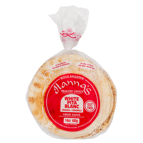 Hanna’s 10-in White Pita Bread 3x400g