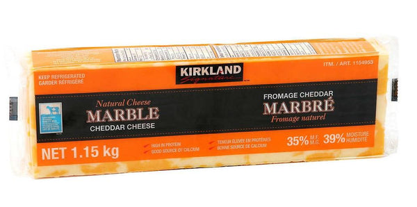 Kirkland Signature Marble Cheddar Cheese Block 1.15Kg