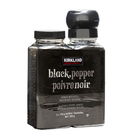 Kirkland Signature Black Pepper with Grinder and Refill 357g