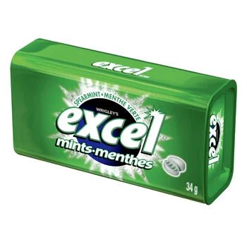 "Excel Mints Spearmint Pack of 8", "34 g (1.19 oz) tin Pack of 8"
