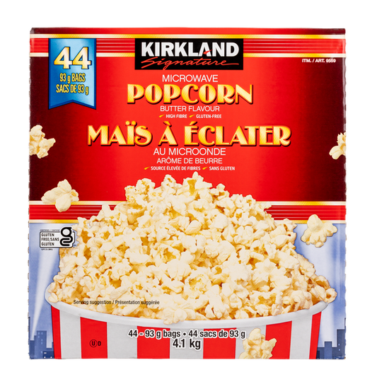 Kirkland Signature Microwave Butter Popcorn 44 x 93 g