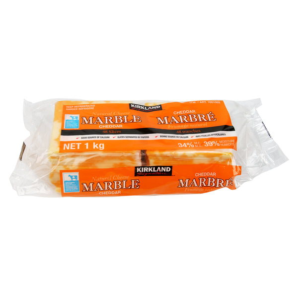 Kirkland Signature Sliced Marble Cheddar Cheese 1Kg