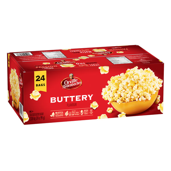 Orville Redenbacher’s Gourmet Buttery Popcorn	24 x 99 g