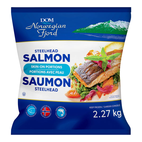 Dom Norwegian Fjord Frozen Steelhead Salmon Skin-on 2.27Kg