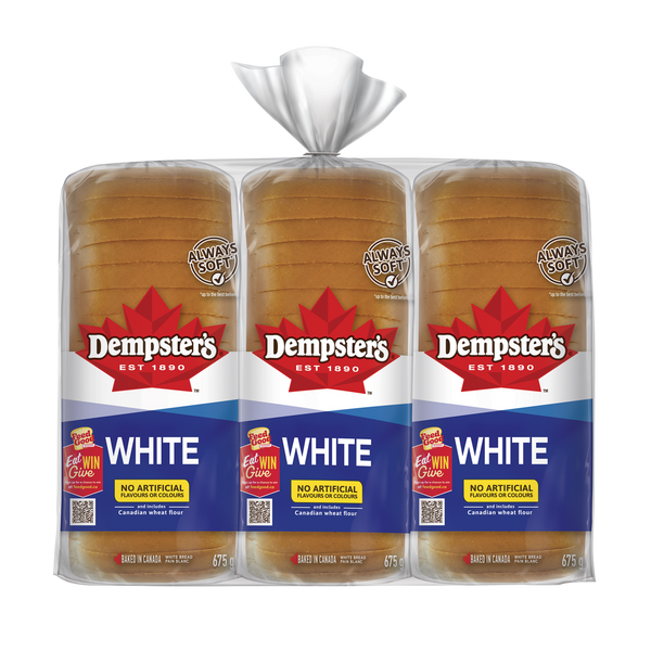 Dempster’s White Bread 3x675g