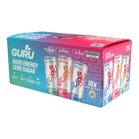 Guru Zero Sugar Variety Pack 18 x 355 mL