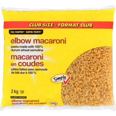 No Name Elbow Macaroni 2kg.