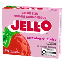 Jell-O Strawberry Jelly Powder Light, Gelatin Mix, Box, Caseine-Free, 10.1g