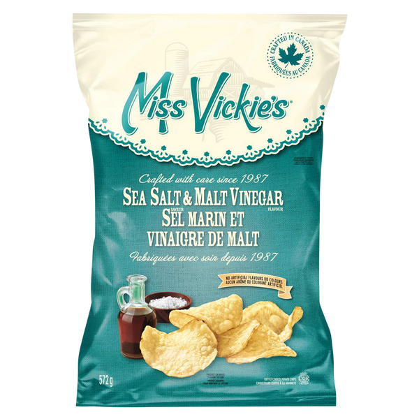 Miss Vickie's Sea Salt & Vinegar Flavoured Kettle Cooked Potato Chips 572 g