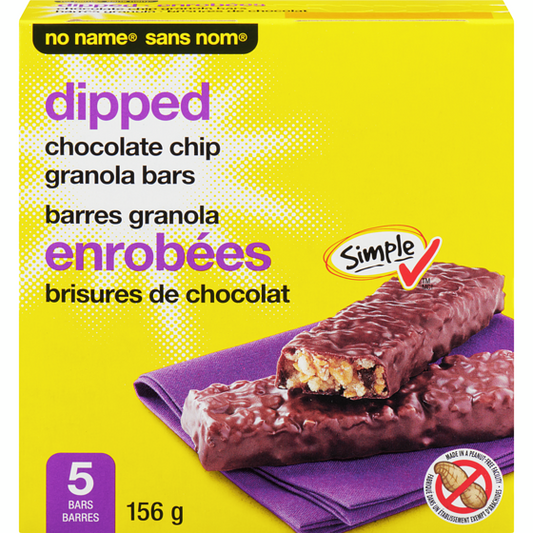 No name Chocolate Chip Dipped Granola Bars 156g