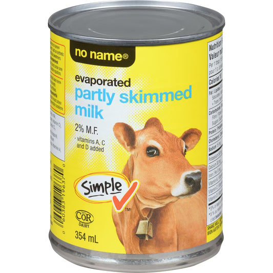 No Name Evaporated Partly Skimmed Milk 354ml