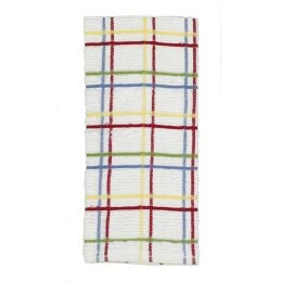 Linen Chest Double Check Set of 2 Dish Cloths