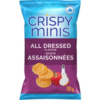Quaker Crispy Minis Brown Rice Chips All Dressed, 100g