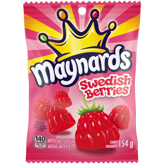 Maynards Swedish Berries Candy, Gummy Candy, 154 g