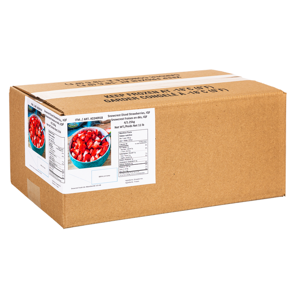 Snowcrest Farms Frozen Diced Strawberries	4 x 1.25 kg