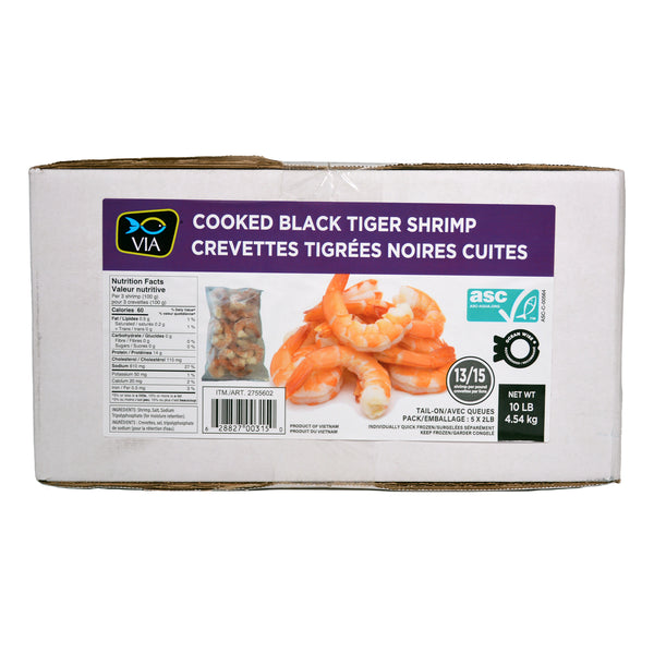Via Cooked Black Tiger Shrimp	4.54 kg