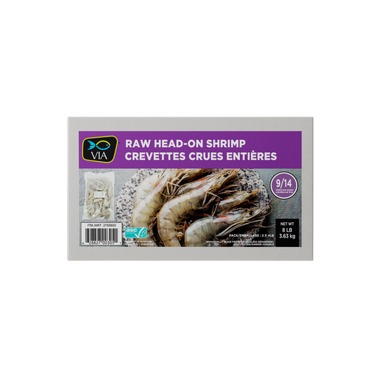Via Raw Head-on Shrimp 3.63 kg
