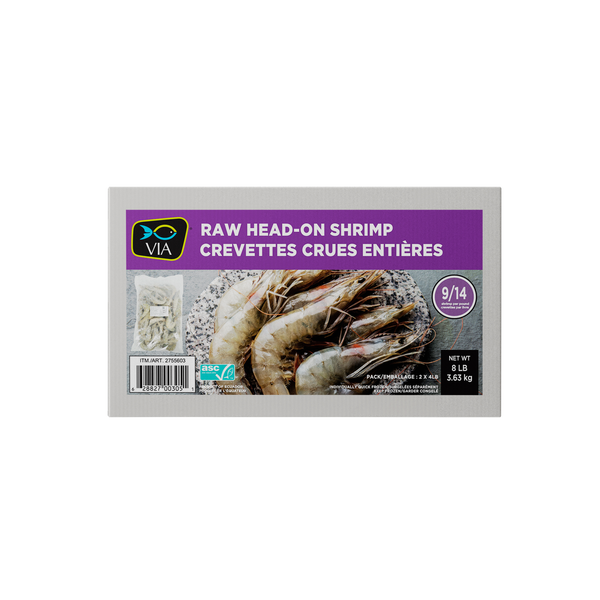 Via Raw Head-on Shrimp	3.63 kg