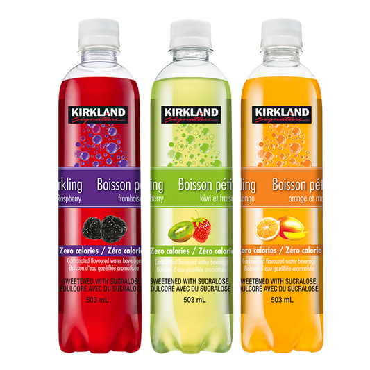 Kirkland Signature Sparkling Flavoured Water Variety 24 x 503 mL