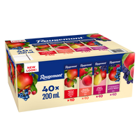 Rougemont 100% Juice and Cocktail Assorted Flavours 40 x 200 mL