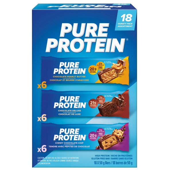 Pure Protein Bars Variety Pack	18 x 50 g