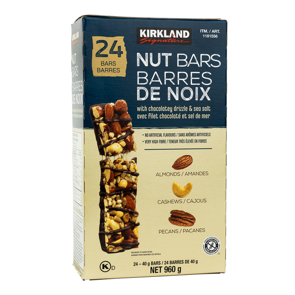 Kirkland Signature Crunchy Nut Bars, 24 × 40 g