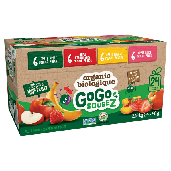 GoGo squeeZ Organic Fruit Sauce	24 x 90 g