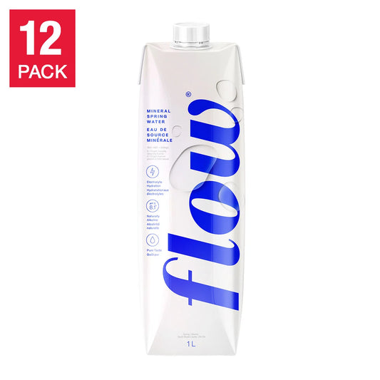 Flow Naturally Alkaline Spring Water 12 x 1 L