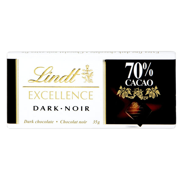 Lindt Excellence 70% Cocoa Dark Chocolate Bars 24 x 35 g