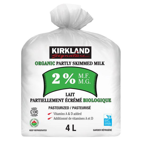 Kirkland Signature Organic Fine-filtered 2% Milk 4L