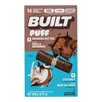 Built Puff Brownie and Coconut Bar 14 x 40 g