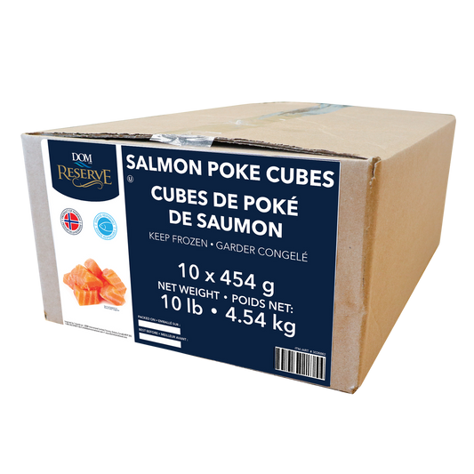 Dom International Frozen Salmon Poke Cubes 4.54 kg
