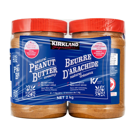 Kirkland Signature Natural Peanut Butter 2 x 1 kg