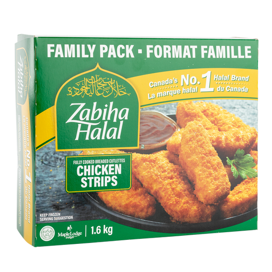 Zabiha Halal Frozen Chicken Breast Strips 1.6 kg